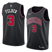 Camiseta Chicago Bulls Kay Felder #3 Statement 2018 Negro