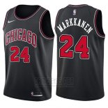 Camiseta Chicago Bulls Lauri Markkanen #24 Statement 2017-18 Negro