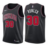 Camiseta Chicago Bulls Noah Vonleh #30 Statement 2017-18 Negro