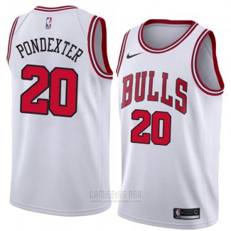 Camiseta Chicago Bulls Quincy Pondexter #20 Association 2018 Blanco