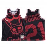 Camiseta Chicago Bulls Thaddeus Young #21 Mitchell & Ness Big Face Negro