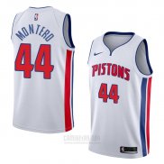 Camiseta Detroit Pistons Luis Montero #44 Association 2018 Blanco