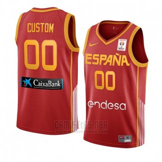 Camiseta Espana Personalizada 2019 FIBA Baketball USA Cup Rojo