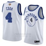 Camiseta Golden State Warriors Quinn Cook #4 Classic 2017-18 Blanco