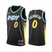 Camiseta Indiana Pacers Tyrese Haliburton #0 Ciudad 2023-24 Negro