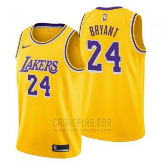 Camiseta Los Angeles Lakers Kobe Bryant #24 Icon 2018-19 Amarillo