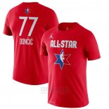 Camiseta Manga Corta All Star 2020 Dallas Mavericks Luka Doncic Rojo