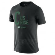 Camiseta Manga Corta Boston Celtics Negro NBA Playoffs Mantra Legend