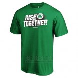 Camiseta Manga Corta Boston Celtics Verde 2019 NBA Playoffs Rise Together2