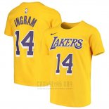 Camiseta Manga Corta Brandon Ingram Los Angeles Lakers 2019 Amarillo