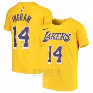 Camiseta Manga Corta Brandon Ingram Los Angeles Lakers 2019 Amarillo