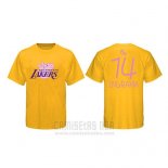 Camiseta Manga Corta Brandon Ingram Los Angeles Lakers Amarillo Peppa Pig Cruzado