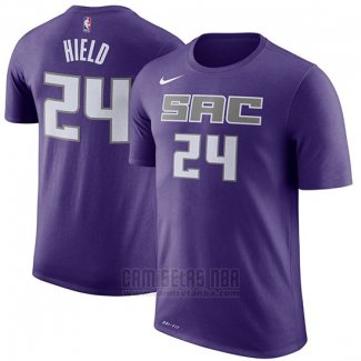 Camiseta Manga Corta Buddy Hield Sacramento Kings 2019 Violeta