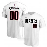 Camiseta Manga Corta Carmelo Anthony Portland Trail Blazers Blanco