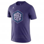 Camiseta Manga Corta Charlotte Hornets Violeta 2019-20 Ciudad