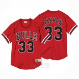 Camiseta Manga Corta Chicago Bulls Scottie Pippen #33 Rojo
