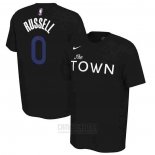 Camiseta Manga Corta D'Angelo Russel Golden State Warriors Negro 2019-20 Ciudad