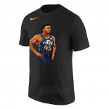 Camiseta Manga Corta Donovan Mitchell Utah Jazz Negro 2019 Playoffs Bound Hero