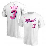 Camiseta Manga Corta Dwyane Wade Miami Heat 2019-20 Blanco