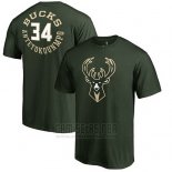 Camiseta Manga Corta Giannis Antetokounmpo Milwaukee Bucks Verde