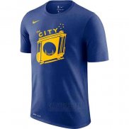 Camiseta Manga Corta Golden State Warriors 2019-20 Azul The City