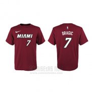 Camiseta Manga Corta Goran Dragic Miami Heat Rojo