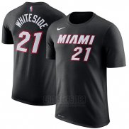 Camiseta Manga Corta Hassan Whiteside Miami Heat 2019 Negro