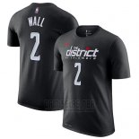 Camiseta Manga Corta John Wall Washington Wizards Negro Ciudad