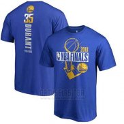Camiseta Manga Corta Kevin Durant Golden State Warriors Azul 2018 NBA Finals