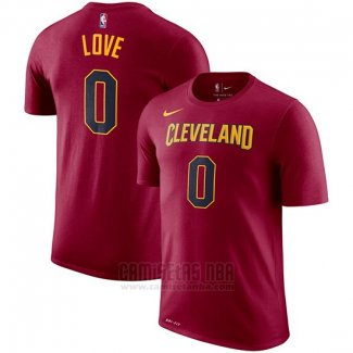 Camiseta Manga Corta Kevin Love Cleveland Cavaliers 2019 Rojo