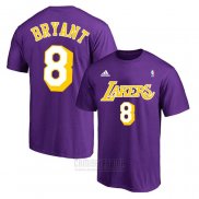 Camiseta Manga Corta Kobe Bayant 8 Los Angeles Lakers Violeta