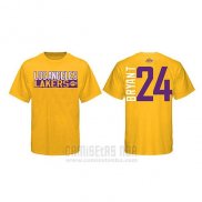 Camiseta Manga Corta Kobe Bayant Los Angeles Lakers Amarillo2