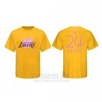 Camiseta Manga Corta Kobe Bayant Los Angeles Lakers Amarillo Peppa Pig Cruzado