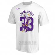 Camiseta Manga Corta Los Angeles Lakers Kareem Abdul-Jabbar Blanco