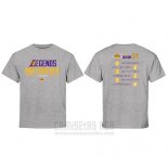 Camiseta Manga Corta Los Angeles Lakers Kobe Bayant Gris Legend Forever
