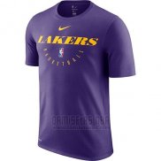 Camiseta Manga Corta Los Angeles Lakers Violeta Practice Legend Performance
