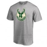 Camiseta Manga Corta Milwaukee Bucks Gris