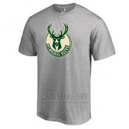 Camiseta Manga Corta Milwaukee Bucks Gris