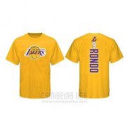 Camiseta Manga Corta Rajon Rondo Los Angeles Lakers Amarillo2