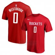 Camiseta Manga Corta Russell Westbrook Houston Rockets Rojo