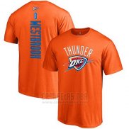 Camiseta Manga Corta Russell Westbrook Oklahoma City Thunder Naranja