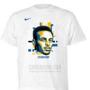 Camiseta Manga Corta Stephen Curry Golden State Warriors Blanco