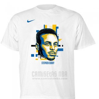 Camiseta Manga Corta Stephen Curry Golden State Warriors Blanco