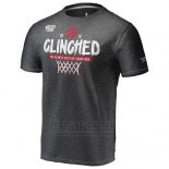 Camiseta Manga Corta Toronto Raptors Gris 2019 Atlantic Division Champions Locker Room