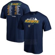 Camiseta Manga Corta Utah Jazz Azul Marino 2019 NBA Playoffs Tradition Roster