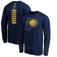 Camiseta Manga Larga Malcolm Brogdon Indiana Pacers Azul