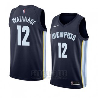 Camiseta Memphis Grizzlies Yuta Watanabe #12 Icon 2018 Azul