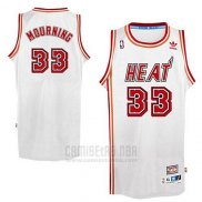 Camiseta Miami Heat Alonzo Mourning #33 Retro Blanco