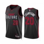 Camiseta Miami Heat Justin Champagnie #20 Ciudad 2023-24 Negro