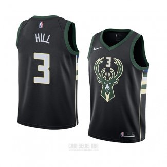 Camiseta Milwaukee Bucks George Hill #3 Statement 2018 Negro